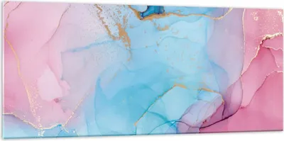 Produktbild von Bilder auf glas - Einteilig - Marmor Rosa Türkis - 120x50cm - Glasbilder - Wandbilder - Bilder - zum Aufhängen bereit - Wanddekoration aus Glas - Glas Bilder - Wandbild auf Glas - GAB120x50-4600
