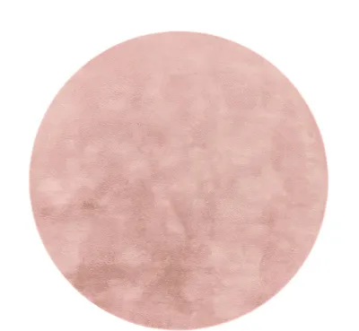 Produktbild von TT Home Wohnzimmer Teppich Hochflor Langflor Kunstfell Weich Modern Unifarben Flauschig Größe 80 cm Rund