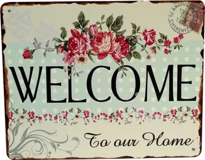 Produktbild von Blechschild Welcome Nostalgie