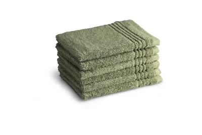 Produktbild von PHLOX Waschlappen Set - 6 Teilig - 100% Baumwolle 600 g/m² - 16x21 cm - Frottee, Weich - Grün