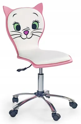 Image de Chaise de bureau pour enfants Chaise de bureau Chaise de bureau pour enfants Chaise pivotante Chat rose