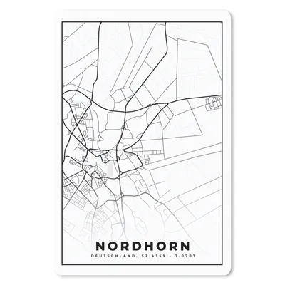 Produktbild von MuchoWow® Mauspad Mousepad Stadtplan - Karte - Nordhorn 18x27 cm - Mousepads - Maus Mat - Pad - Mausunterlage