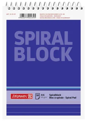 Produktbild von BRUNNEN Spiralnotizblock A6 liniert 50 Blatt 1055371