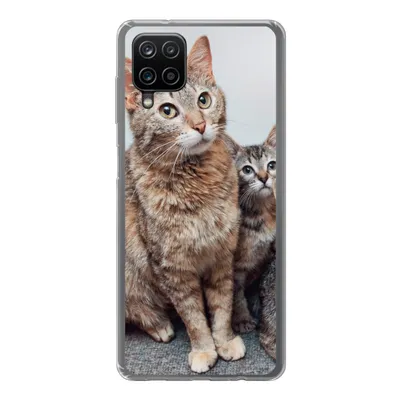 Produktbild von MuchoWow® Handyhülle Schutzhülle Hülle für Samsung Galaxy A12 Katze - Kätzchen - Fell Silikon Softcase Handy Hülle - Bild