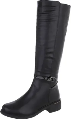 Produktbild von Ital-Design Damen Stiefel Leicht gefüttert Lederoptik Klassische Stiefel 87108804 Schwarz Gr.  36