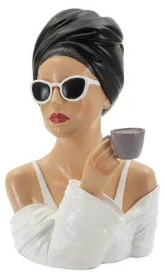 Imagen del producto de Escultura Mujer Paris -A- en resina multicolor