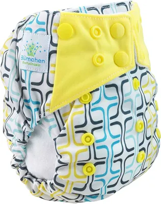 Produktbild von Blümchen All-in-One futuristisches Design (3,5-15kg) Vierecke Druckknöpfe