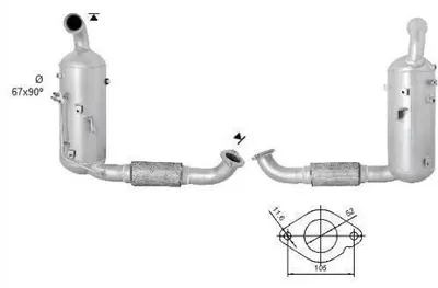 Produktbild von VEGAZ FK-355 Dieselpartikelfilter DPF für FORD FOCUS III Turnier Euro 5 Abgasanlage Diesel
