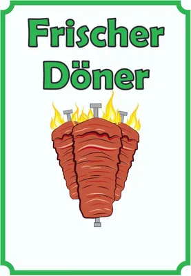 Produktbild von Frischer Döner Schild Hochkant A1 (594x841mm)