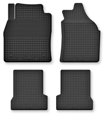 Produktbild von Gummi-Fußmatten für Ford Fiesta MK8 2017- (Schrägheck) – 4-tlg, Schwarz, Semi-Universal, angepasst – Wielganizator Semi-Universal