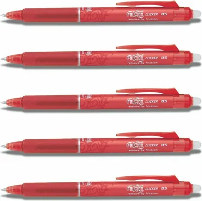 Produktbild von Pilot Frixion Clicker 0.5 Tintenroller rot  5er-Set