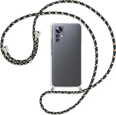 Produktbild von Handykette Backcover-Schutzhülle mit Band (Metall silberfarben) für Xiaomi 12 Lite - camouflage