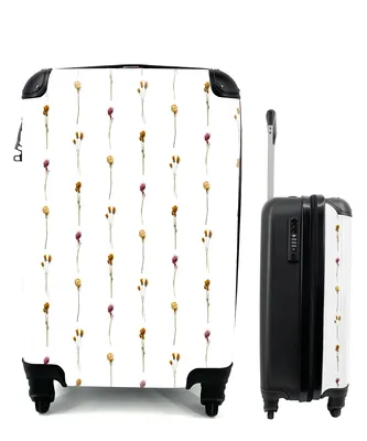 Produktbild von MuchoWow® Koffer Handgepäck Trolley Rollkoffer Kleine Reisekoffer mit 4 Rollen - Blumen - Farben - Illustration - Cabin Size < 55x40x23 cm & 55x40x20 cm - Fotokoffer - Kabinenkoffer - Boardgepäck - Reise-Box - Reisekoffer - Reisegepäck - Koffer mit Bild - Trolley für Kinder