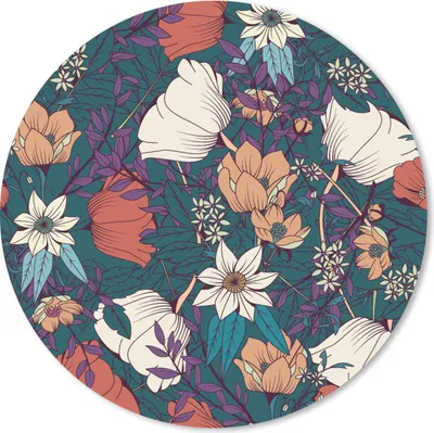 Produktbild von MuchoWow® Mauspad Mousepad Botanisch - Vintage - Blumen 30x30 cm - Mousepads - Maus Mat - Pad - Mausunterlage - Tischunterlage - Schreibtischmatten