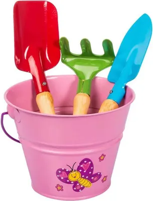 Immagine prodotto di Set di attrezzi da giardino e secchiello Stocker per bambini Rosa Rosa Taglia Unica