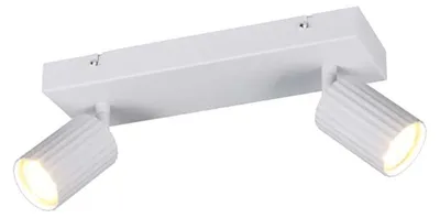Obrázek produktu pro Stropní svítidlo, kov, bílé, 2 světla, otočné, D 30 cm