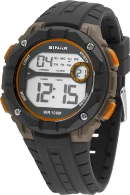 Produktbild von SINAR Jugenduhr Armbanduhr Digital Quarz Uni Silikonband XE-56-9