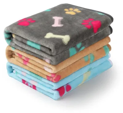 Immagine prodotto di Coperta per cani, coperta per gatti, confezione da 3, super morbida, coperta avvolgente, grande, 104x76 cm, colore corallo