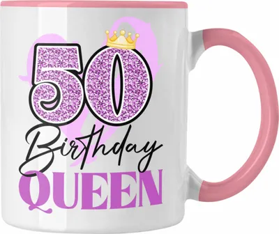 Produktbild von Trendation -  50. Geburtstag Tasse Frau Geschenk 50er Geschenkidee 50 Mutter Frauen Lustig Geschenke (Rosa)