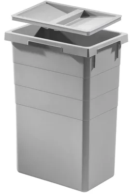 Immagine prodotto di Bidone interno Hailo 1014169 con coperchio grigio chiaro 38 litri 378x261x520 mm