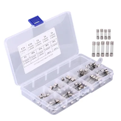 Imagen del producto de Tubo fusible, tubo fusible de vidrio, kit de tubos fusibles, tubo fusible de vidrio para automóviles, tubo fusible de vidrio de 5x20 mm