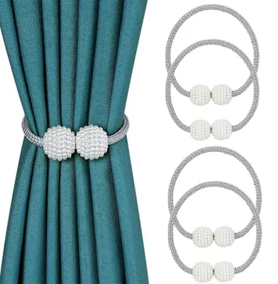 Productafbeelding van N-B Set met 4 magnetische gordijnsluitingen, gordijnhouders voor gordijnen, accessoires