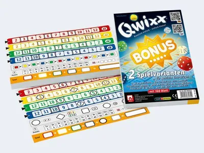 Produktbild von Qwixx Bonus 2 Zusatzblöcke 160 Blatt 2 Varianten