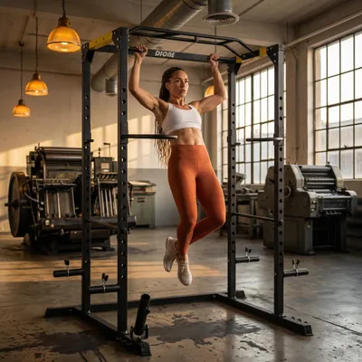 Produktbild von Dione - Squat Rack - 50 x 50mm Stahlkonstruktion - Fitness Power Rack Cage - Klimmzugstange