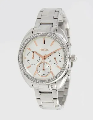 Produktbild von Fossil Damen Uhr Multifunktionsanzeige Edelstahl Silber BQ3657 Damenuhr Damenarmbanduhr