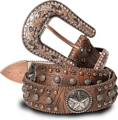 Produktbild von Stars & Stripes Damen Westerngürtel Leder »STONE-8« Gr.L