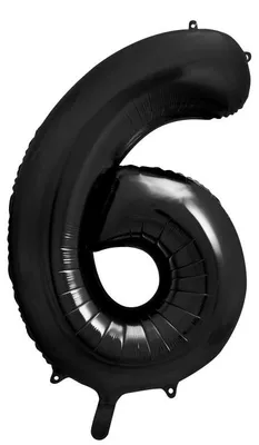 Produktbild von Ziffernballon Zahlen Heliumballon Geburtstag Schwarz - 6