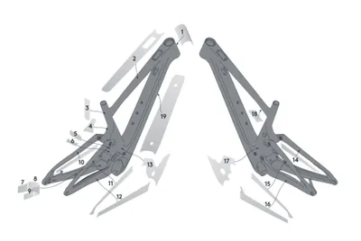 Produktbild von Syncros Lumen E-ride Rahmenschutz Silber  Silber One Size
