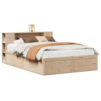 Produktbild von vidaXL Massivholzbett ohne Matratze 135x190 cm Kiefernholz
