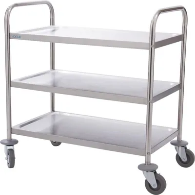 Produktbild von Vogue - Serveerwagen vogue met 3 plateaus 82.5x71 cm rvs