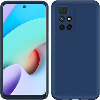 Obrázek produktu pro Pouzdro pro Xiaomi Redmi 10, měkké silikonové ochranné pouzdro z tekuté gumy modré