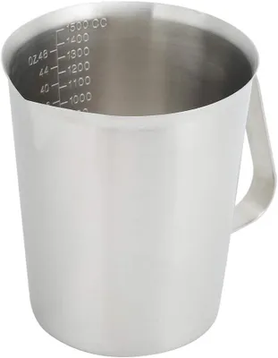 Produktbild von Messbecher aus Edelstahl, 1500 ml, mit klarer Skala, für die Küche