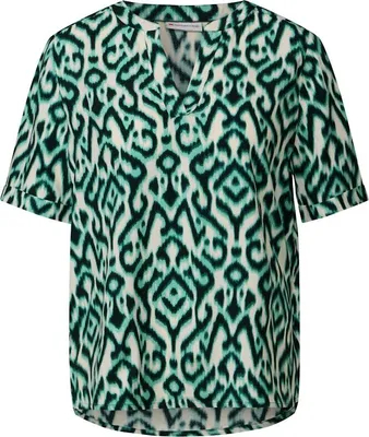 Produktbild von LTD QR Splitneck blouse w turn 35930 hunter green Größe 34