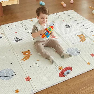 Productafbeelding van CASABEL Baby speelmat, dik en zacht, 180x150cm, motief ruimte