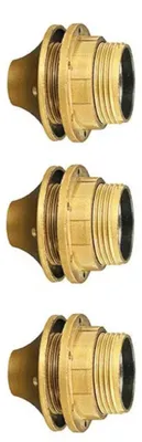 Productafbeelding van Lamphouder met Kraag + Ring - E27 - Goud - Per 3 stuks