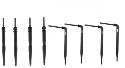 Zdjęcie produktu dla Kroplowniki do nawadniania - średnica 10,5 cm i 13,7 cm - plastikowe - czarne - zestaw 70 sztuk