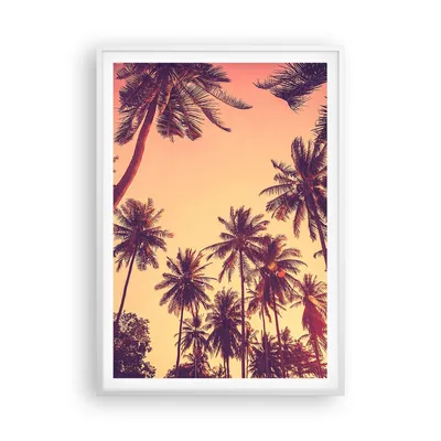 Produktbild von Gerahmtes Poster - Weißer Rahmen - Palmen Himmel Sonne - 70x100 cm - Wand Bild - Wanddeko - Wandbilder - Kunstposter - Wandposter - Bilderrahmen - Bilder - Kunstdruck - Wandbild - P2WPA70x100-4220