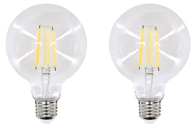 Productafbeelding van Bemko LED Globelamp G80 E27 Helder - 11W 1055lm 2700K - Extra Warmwit - Vervangt 100W - 2 stuks