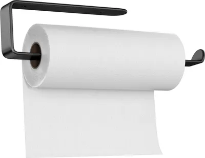 Produktbild von Famanu Küchenrollenhalter Wandmontage - 295 mm - Schwarz - Aluminium
