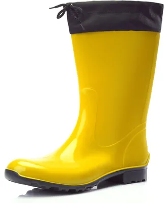 Produktbild von Ladeheid Damen Gummistiefel mit Stulpe LA-968 (Gelb/Schwarz, 42)