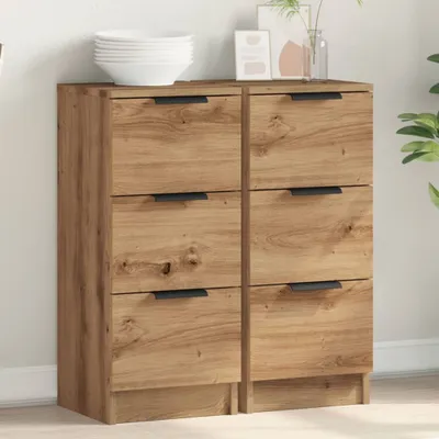 Obrázek produktu pro vidaXL Příborníky 2 ks. Artisan dub 30x30x70 cm materiál na bázi dřeva