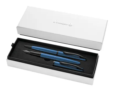 Produktbild von Pelikan Schreibgeräte-Set Jazz Noble Elegance aquamarin 1 Kugelschreiber + 1 Füllhalter