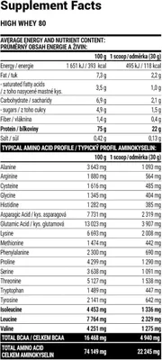 Produktbild von Extrifit High Whey 80, 1000g, Haselnuss