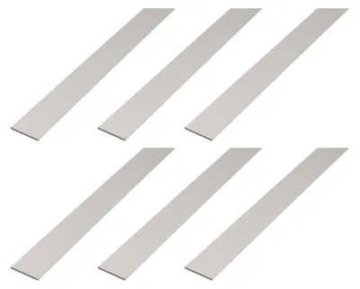 Zdjęcie produktu dla Alberts 6 x płaskownik, aluminium, anodowany na srebrno, 25 x 2 mm, długość 1 m
