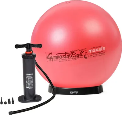 Produktbild von Original Pezzi® Gymnastikball MAXAFE m. Standpumpe u. Ballschale - rot