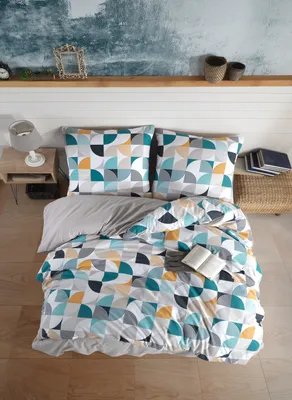 Produktbild von Bettwäsche 155x220 cm. 2 teilig set, bunt, 100% Baumwolle/Renforcé, Robi